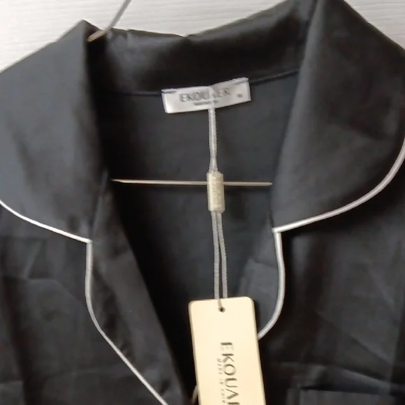 Black Satin Pajama Set - Picture 7 of 10